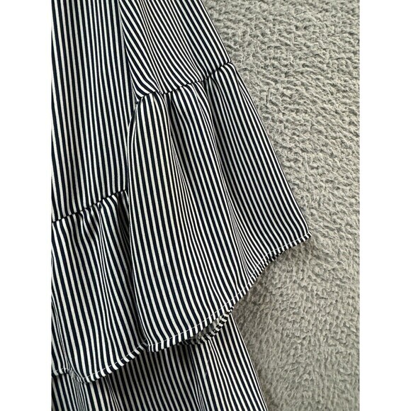 Time And True Blouse Womens 2XL Black White 3/4 Sleeve Round Neck Graphic - Picture 4 of 13